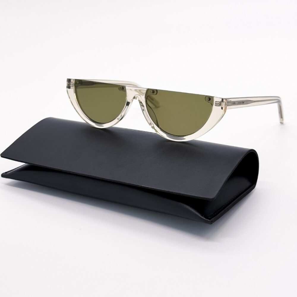 NEW SAINT LAURENT SL 563 003  WOMEN CLEAR GREEN SUNGLASSES SAINT LAURENT SL563